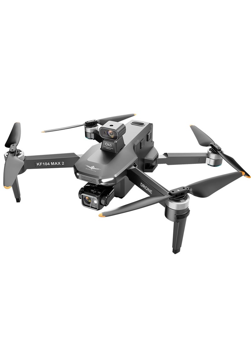 MZtoyz, KF104 Max 2 Drone, 4K Camera, 5G WiFi, 3-Axis Gimbal, Obstacle Avoidance, Brushless Quadcopter, 6KM Distance, 3 Batteries Included