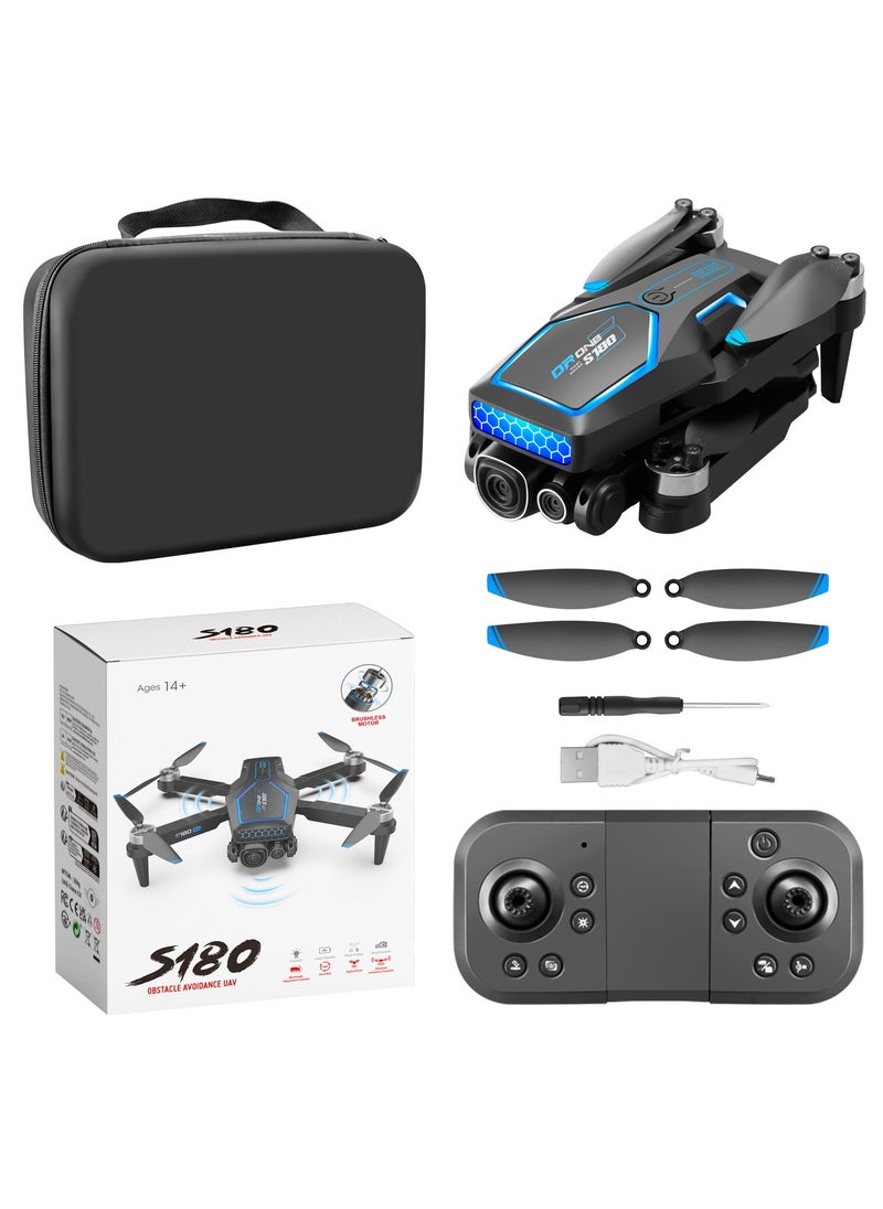 MZtoyz, S180 Max, Brushless RC Drone, 4K Obstacle Avoidance, WIFI FPV RC Quadcopter Radio Control Toys, 3 Batteries Included