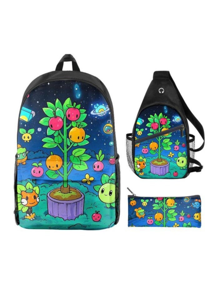 Universal cartoon new three-piece schoolbag - 1383