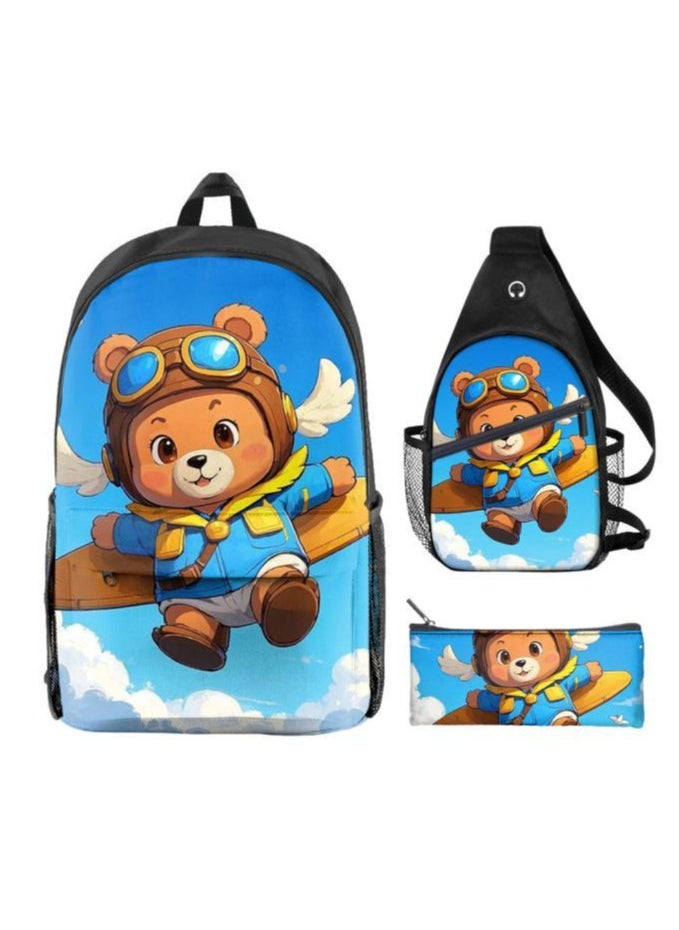 Universal cartoon new three-piece schoolbag - 672