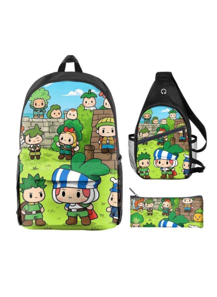 Universal cartoon new three-piece schoolbag - 664