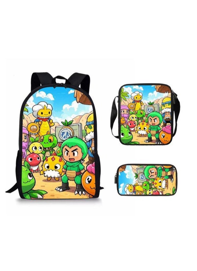 Cartoon style universal three-piece schoolbag - 1445