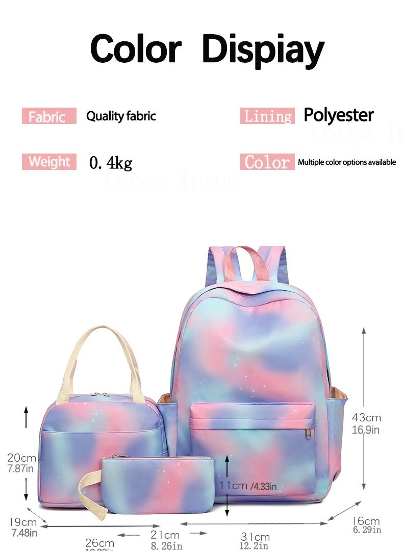 Vibrant cartoon print bag combination! Lightweight design + large-capacity partition | Fully adapted for children/student/outdoor sports - 53