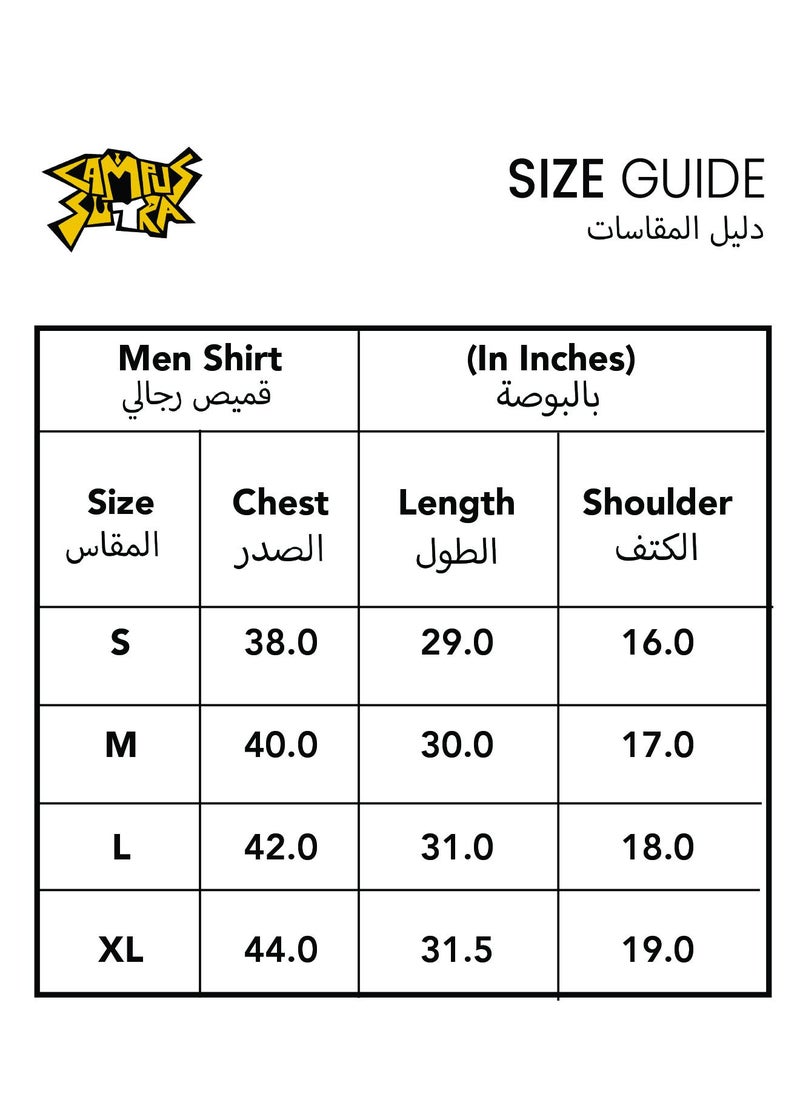 Men's Onyx Black Stripe-Creased Shirt