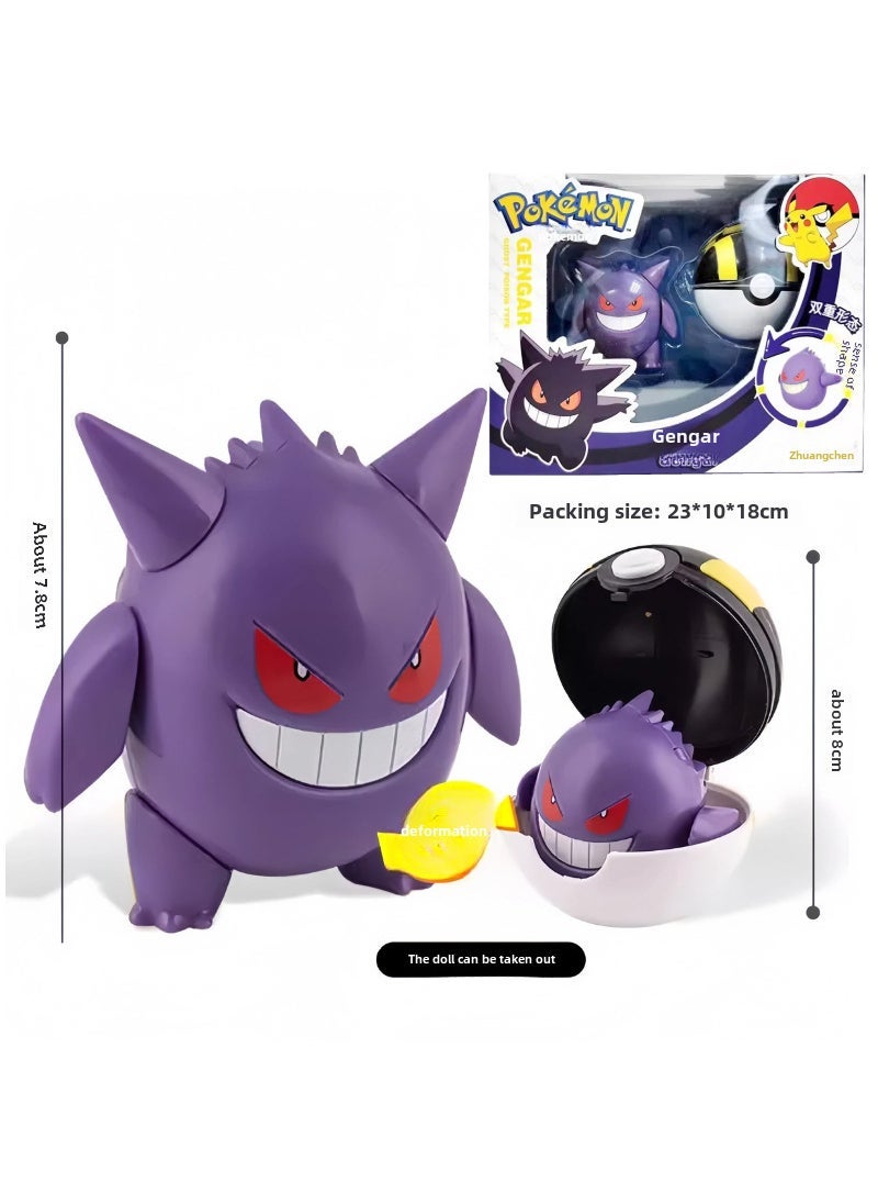 Authentic Pokémon Transforming Figures Gift Geng Ghost