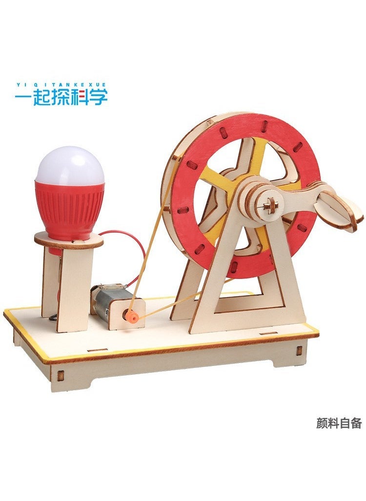 DIY Hand Crank Generator Science Kit for Kids [vintage edition] hand-cranked generator