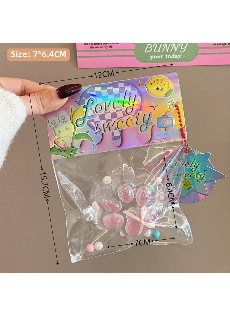 Jumbo Pearl Cat Paw Squishy Stress Relief Toy 1# pink transparent cat claw pinch music [pearl]]