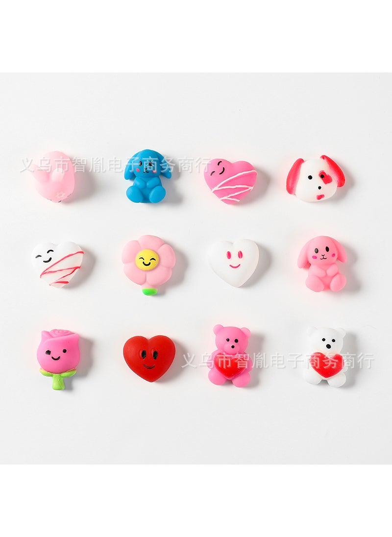 Festive Mochi Squishy Animal Stress Relief Toy [Small Big Eye Dog Mix] 1 pinch music