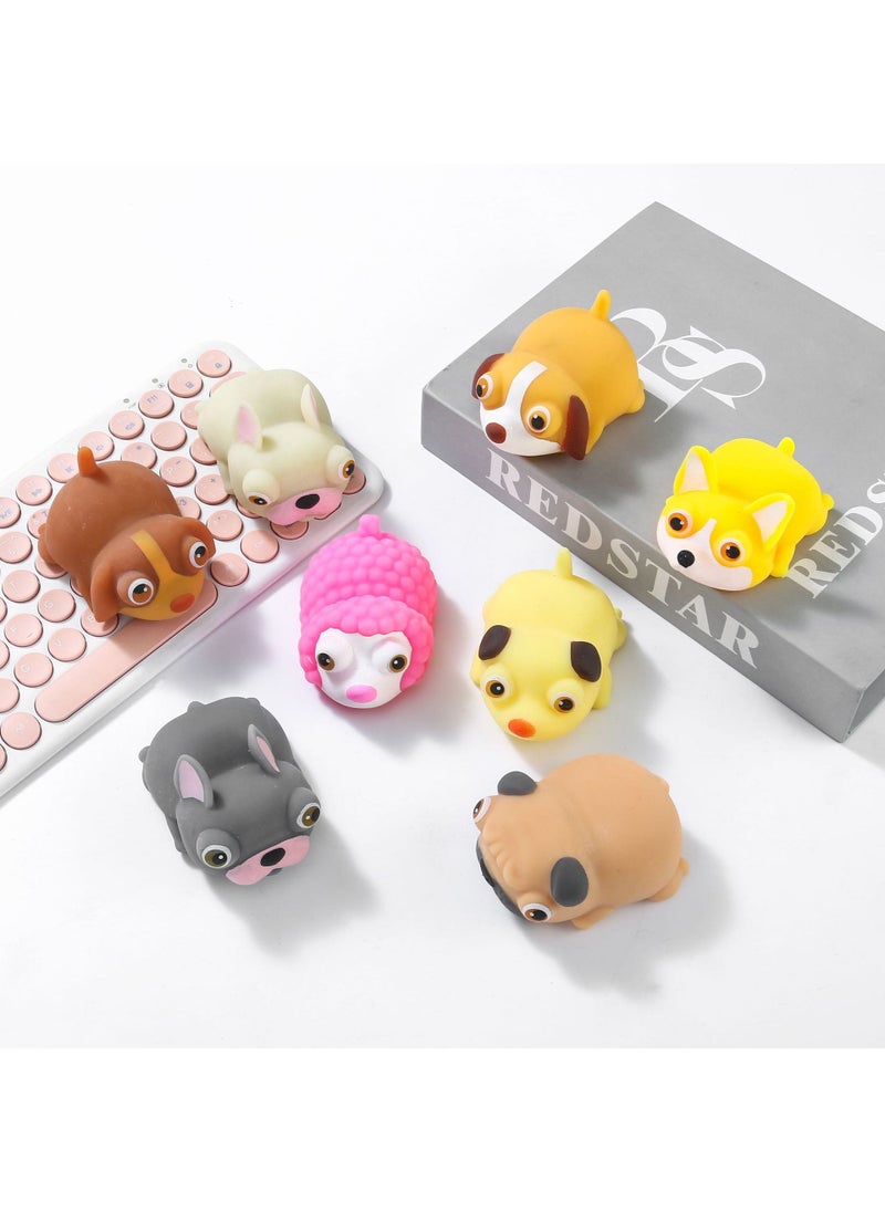Festive Mochi Squishy Animal Stress Relief Toy [Small Big Eye Dog Mix] 1 pinch music