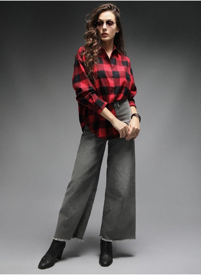 Women Check 4 Shirts