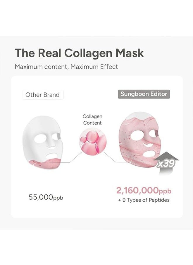 Deep Collagen Power Boosting Mask, Overnight Mask with Low Molecular Weight Collagen for Elasticity, Firming and Moisturizing, Wash Free Collagen Films Lifting Mask for Face