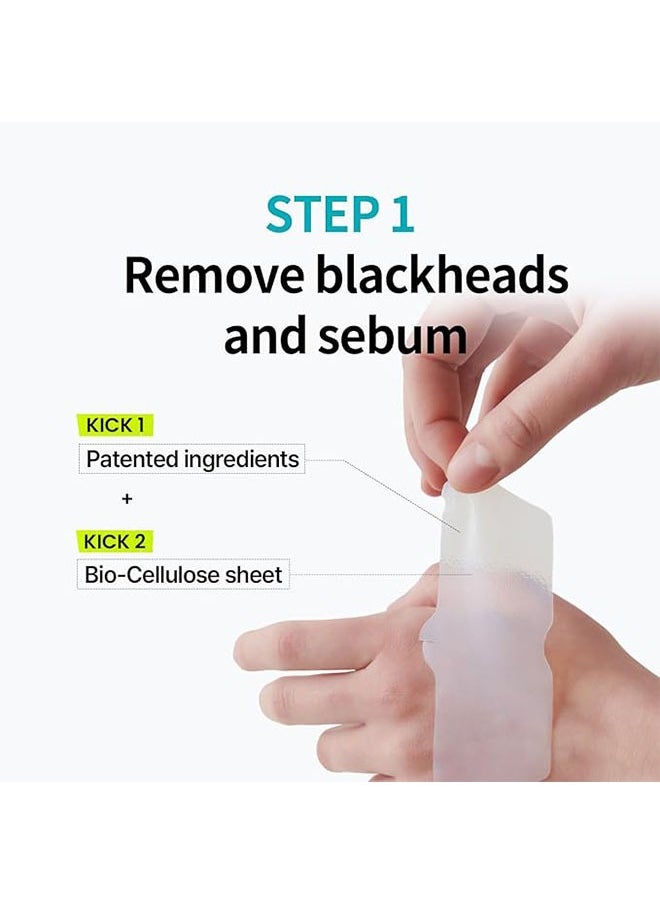Natural Mild Clear Nose Patch 5 Pcs with 10 Cotton Swabs, Blackhead Remover for Nose, Targets Pores and Pimples, Facial Skin Care, Skin Care to Absorb Acne Nose