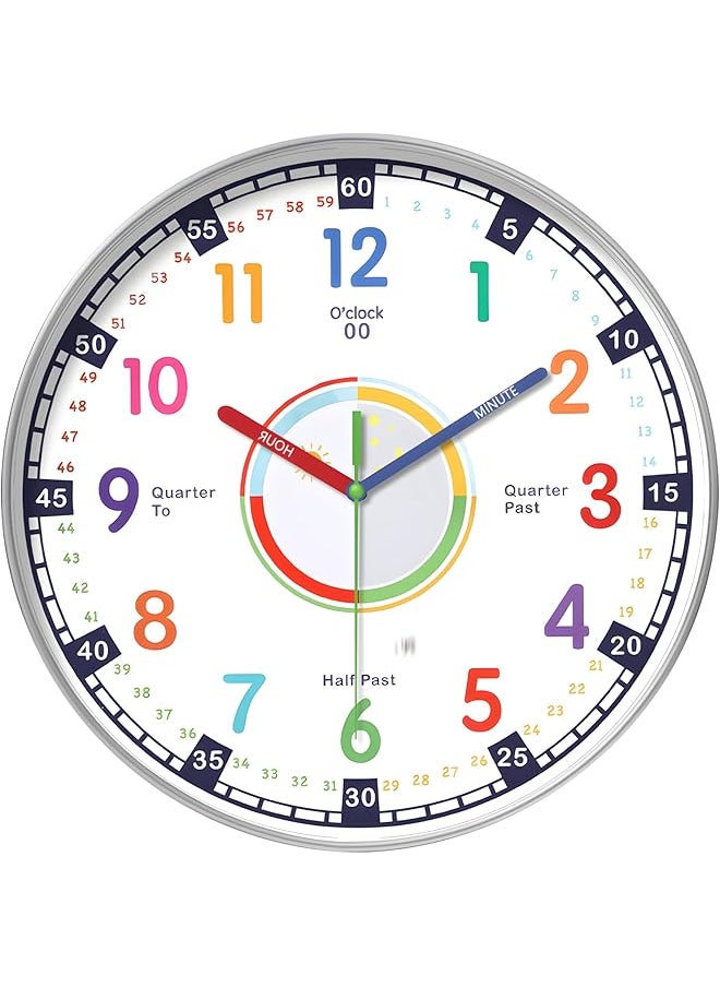 Silent Wall Clocks for Kids,10