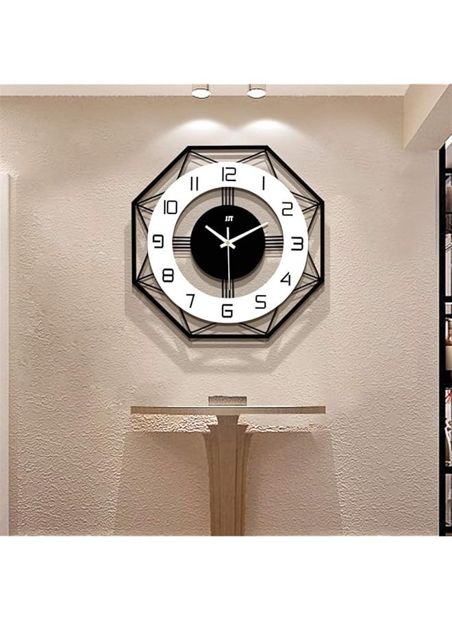 Large Wall Clocks, 17 inches Modern Silent Wall Clock for Home House Kitchen Bedroom Living Room Decorative Big Wall Clock Non Ticking Battery Operated Quartz for Bathroom Outdoor Indoor, black