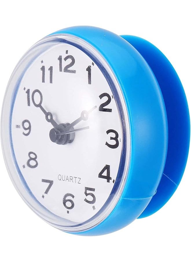 Waterproof Shower Clock - Bathroom Wall Clock with Suction Cup, Silent Tick for Washroom/Restroom/Bathroom/Bedroom