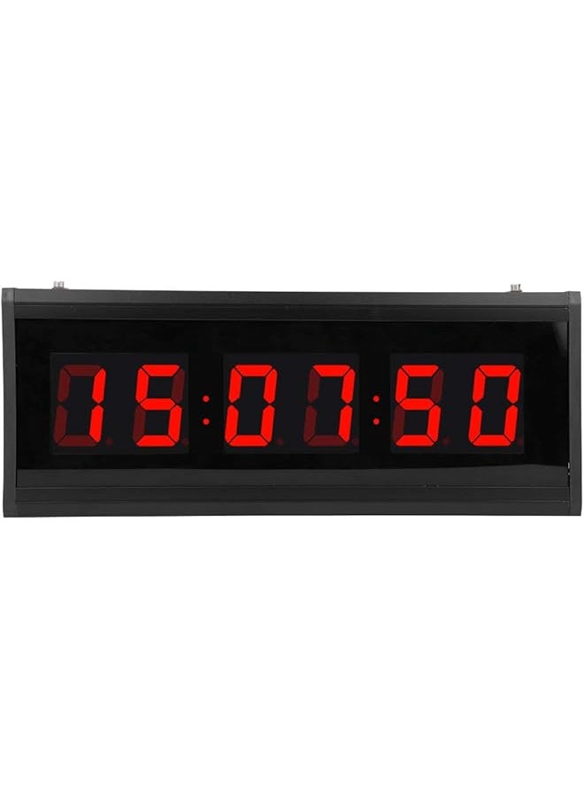 18.9 Inch Large Oversized LED Digital Wall Clock with Hours, Minutes and Seconds Wall Mounted Electric Desk Clock Timer Decorative for Living Room, Office, Conference Room, Bedroom(Red)