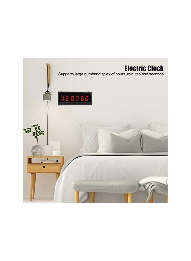 18.9 Inch Large Oversized LED Digital Wall Clock with Hours, Minutes and Seconds Wall Mounted Electric Desk Clock Timer Decorative for Living Room, Office, Conference Room, Bedroom(Red)