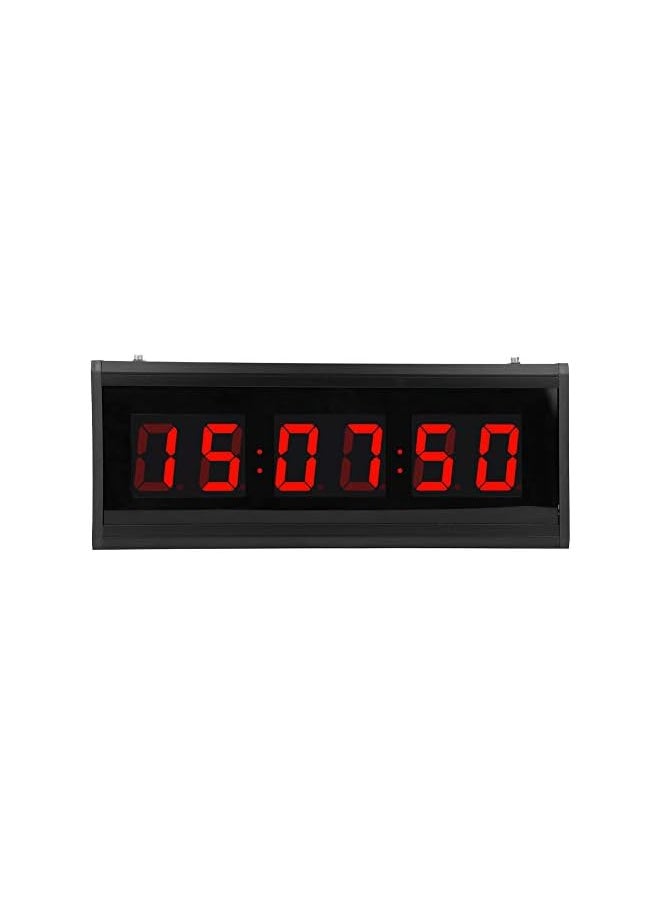 18.9 Inch Large Oversized LED Digital Wall Clock with Hours, Minutes and Seconds Wall Mounted Electric Desk Clock Timer Decorative for Living Room, Office, Conference Room, Bedroom(Red)