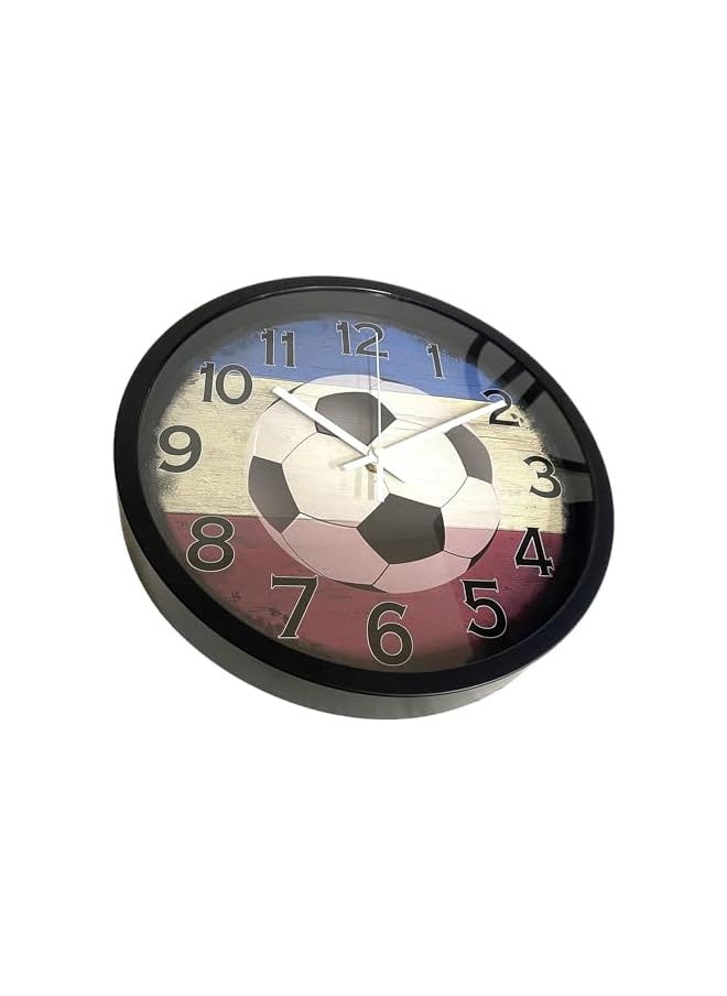 Home Brand Football Player Scores Goal Wall Clock 30x30 cm
