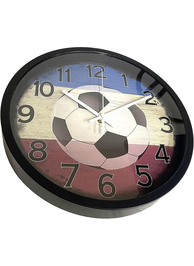 Home Brand Football Player Scores Goal Wall Clock 30x30 cm