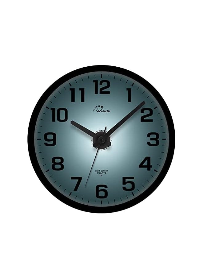 Night Light Wall Clock for Bedroom - Silent Luminous Big Wall Clock Glow in The Dark, Battery Operated for Living Room/Kitchen, Easy to Read Large Digital Display, 12 Inch