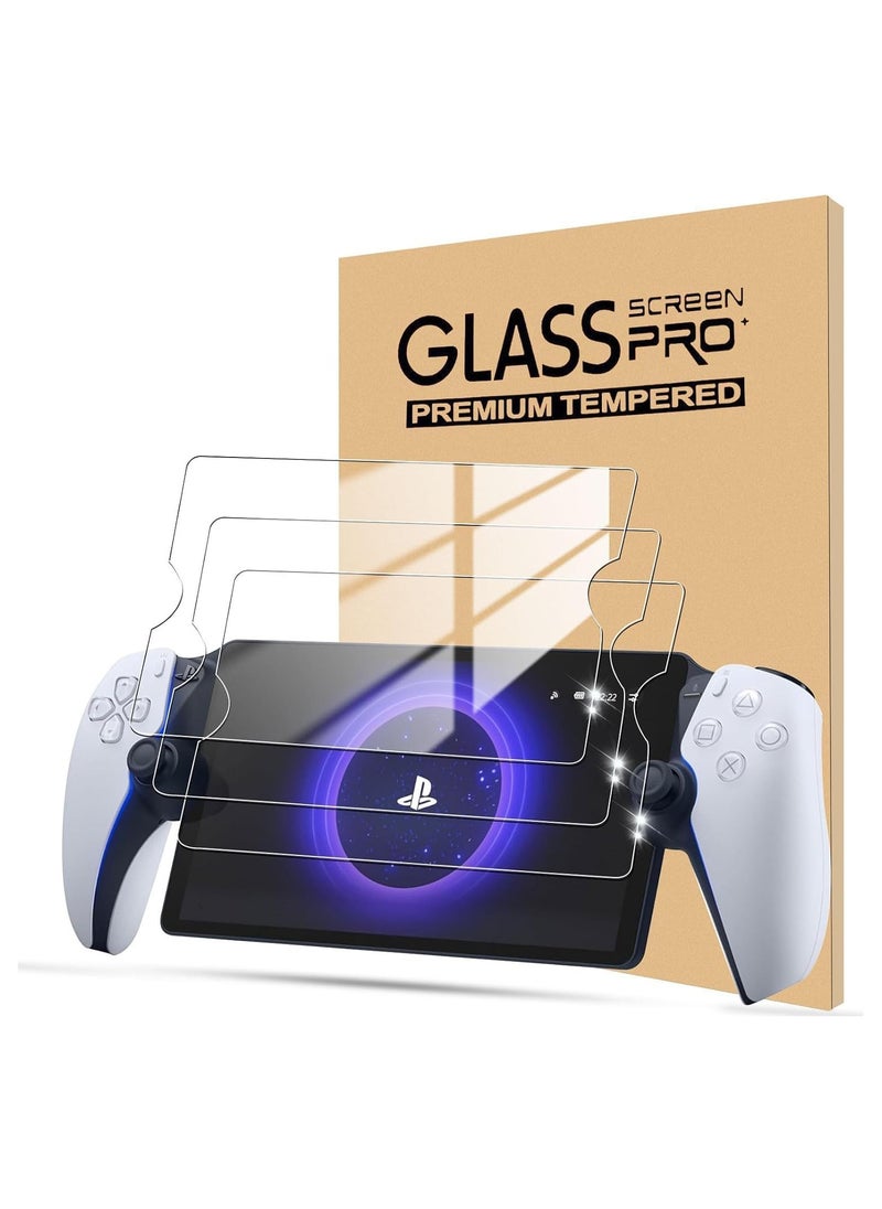 Tempered Glass Screen Protector For PlayStation Portal Remote Player, 3Pack 9H Anti-Scratch Screen Protective Film with HD Clarity, ps portal screen protector
