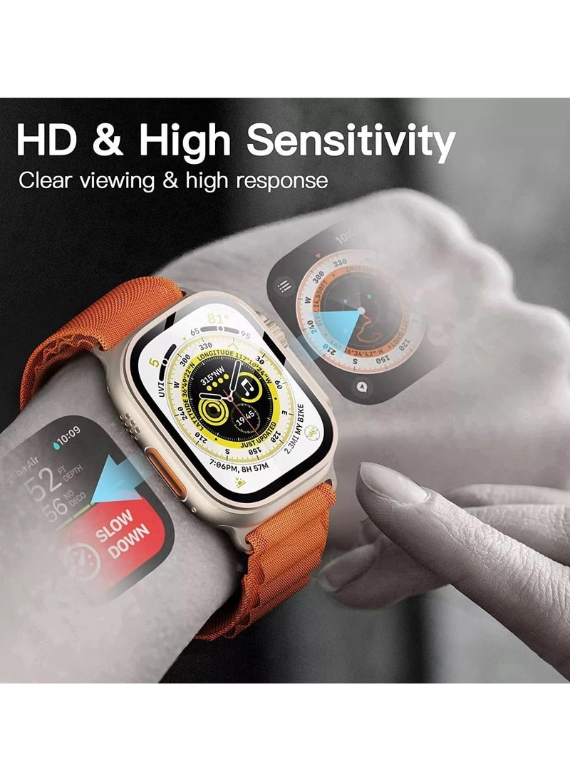Apple Watch Ultra 2 2023 Ultra 2022 49mm Screen Protector Anti-fingerprint Anti-Fog Ceramic Screen Film Not a Tempered Glass 49mm Ceramic Clear