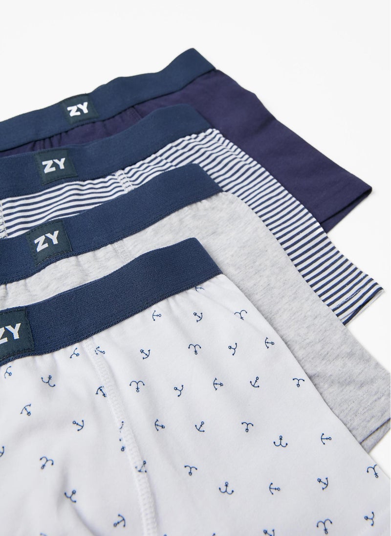 4-Pack Boxer Shorts for Boys 'Sailor', Multicoloured
