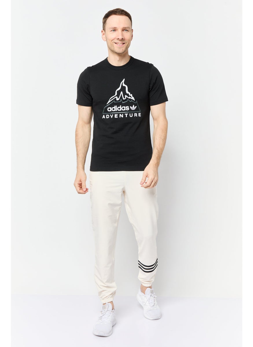 Men Sportswear Fit Short Sleeve Outdoor T-shirts, Black