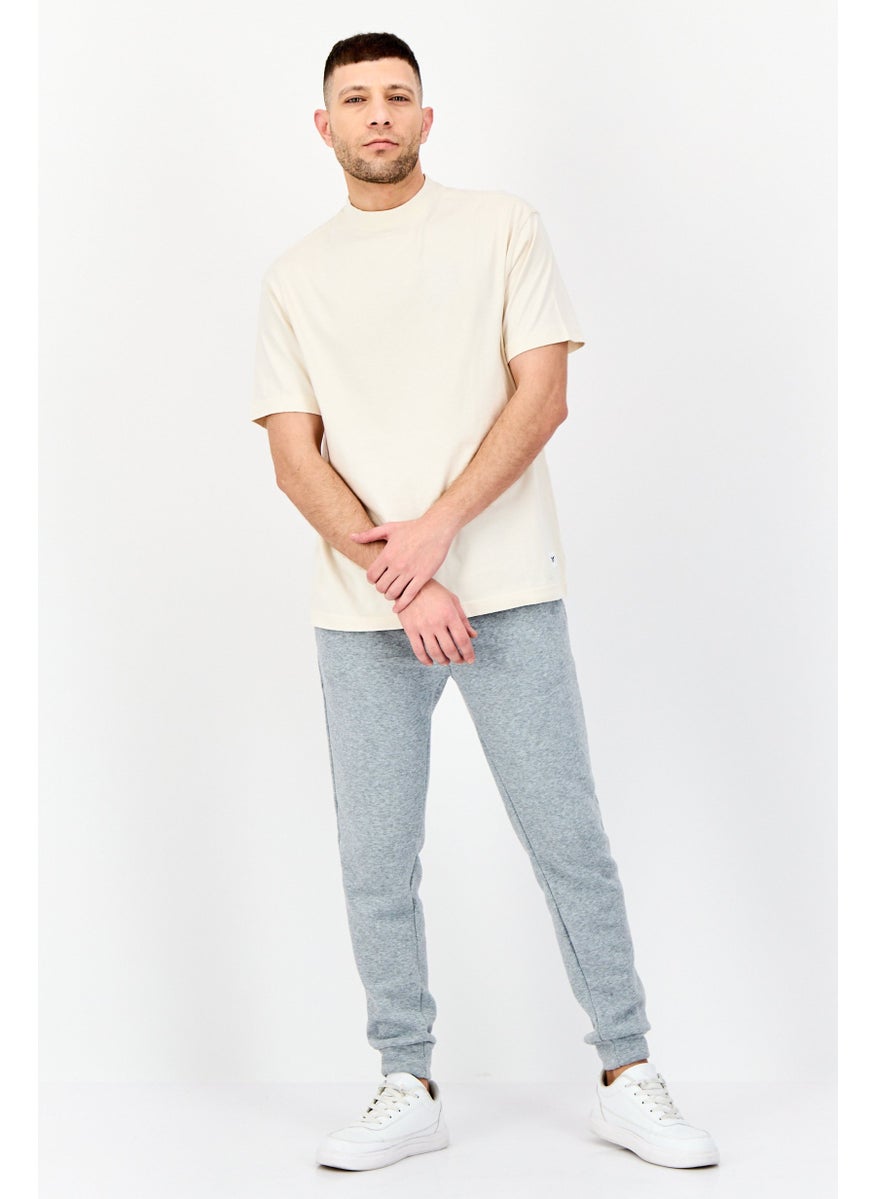 Men Sportswear Fit Short Sleeve Outdoor T-Shirt, Beige