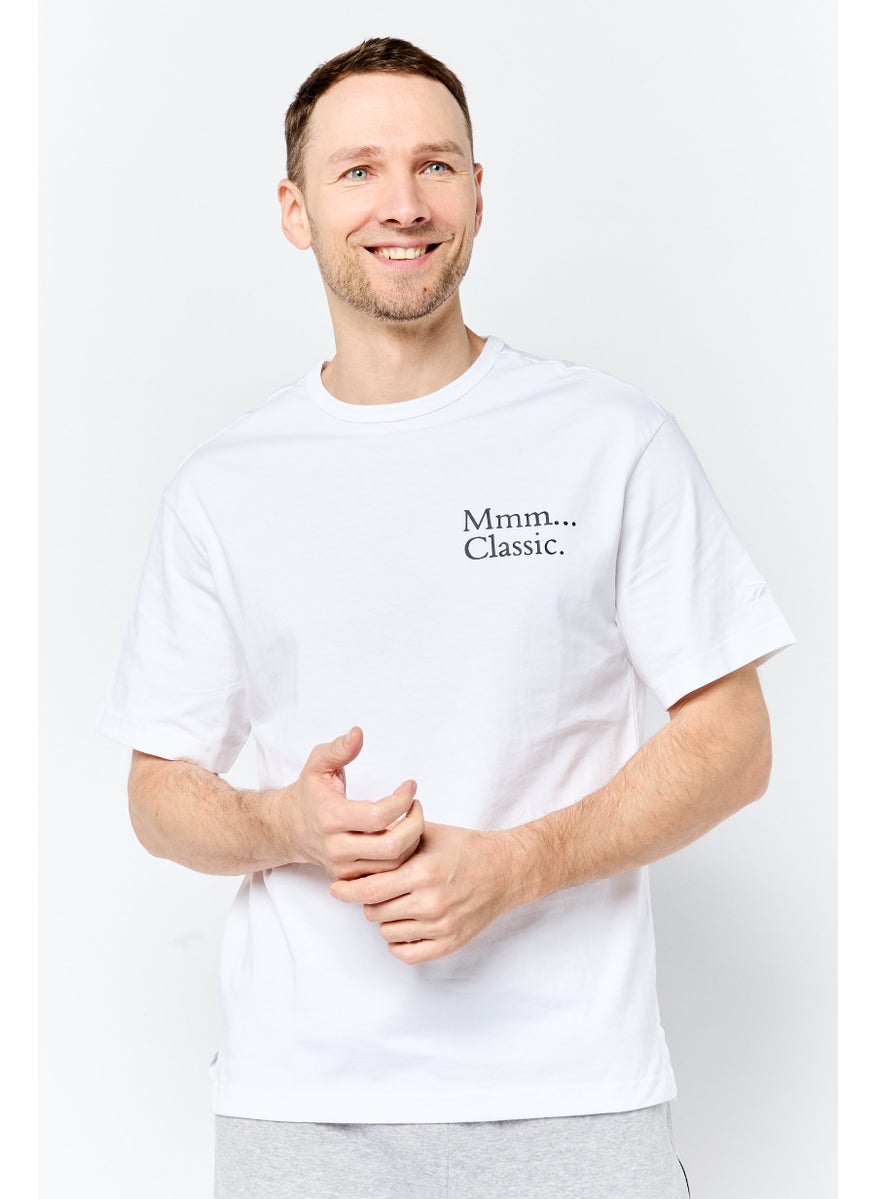 Men Sportswear Fit Short Sleeve Outdoor T Shirt, White