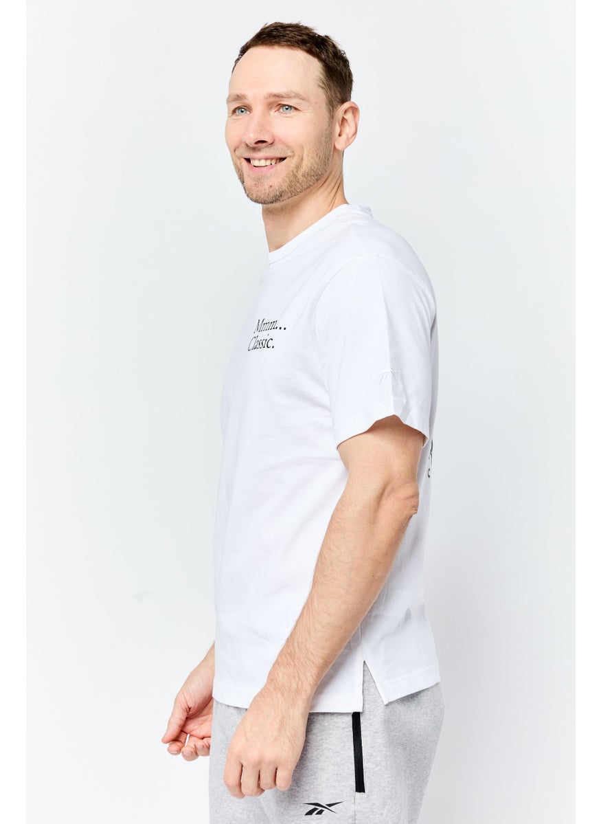 Men Sportswear Fit Short Sleeve Outdoor T Shirt, White