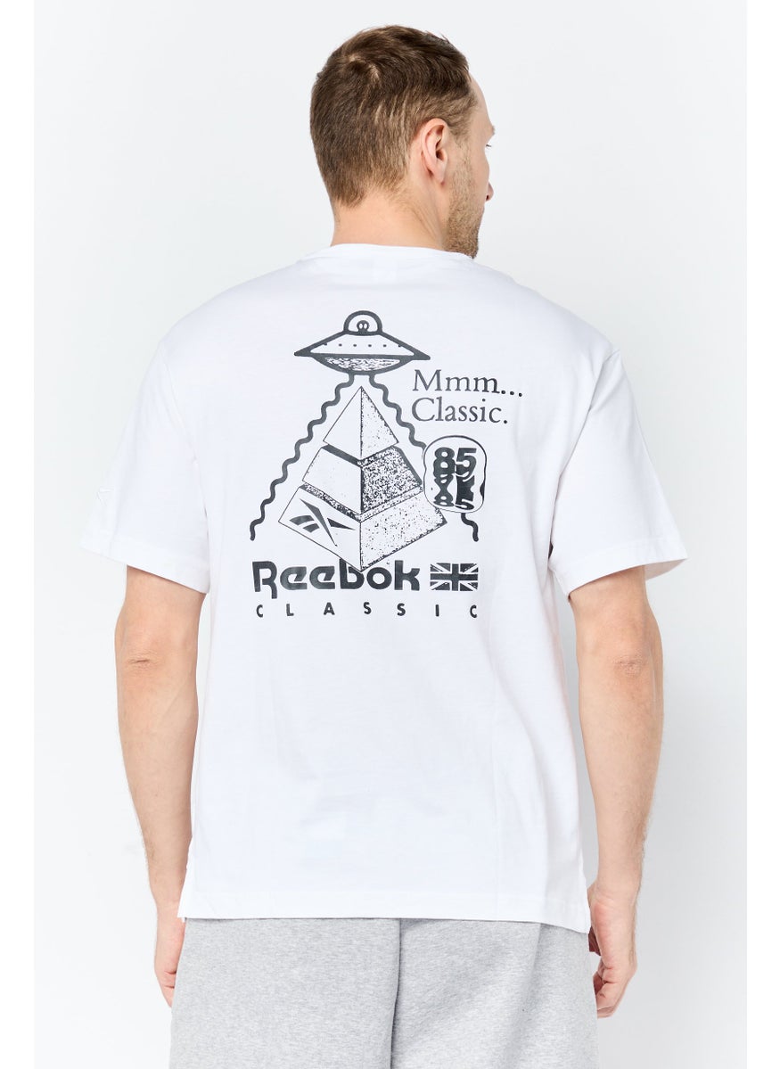 Men Sportswear Fit Short Sleeve Outdoor T Shirt, White