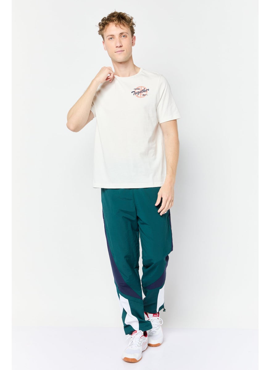 Men Sporstwear Fit Short Sleeves Basketball T-Shirt, Off White