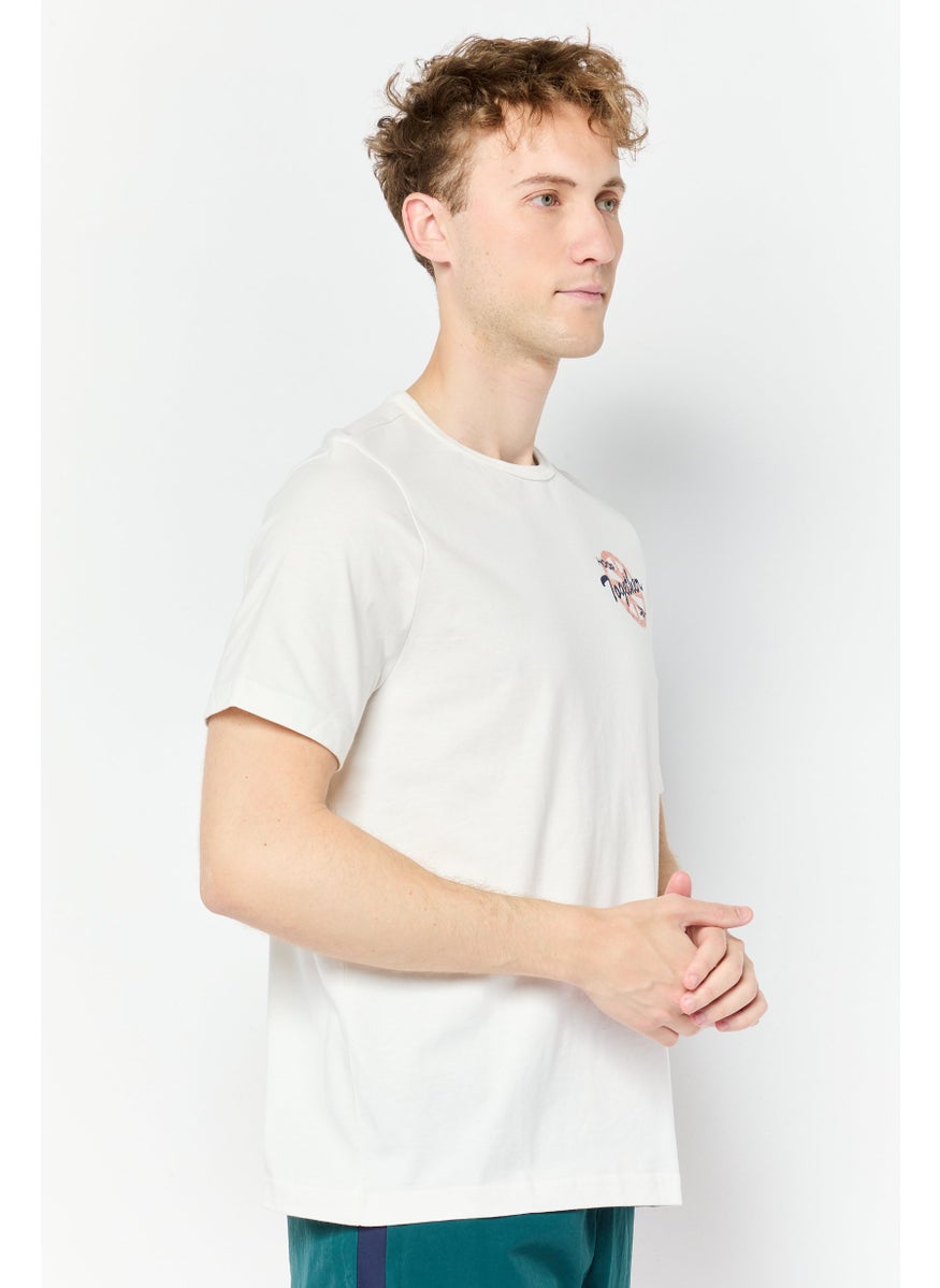 Men Sporstwear Fit Short Sleeves Basketball T-Shirt, Off White