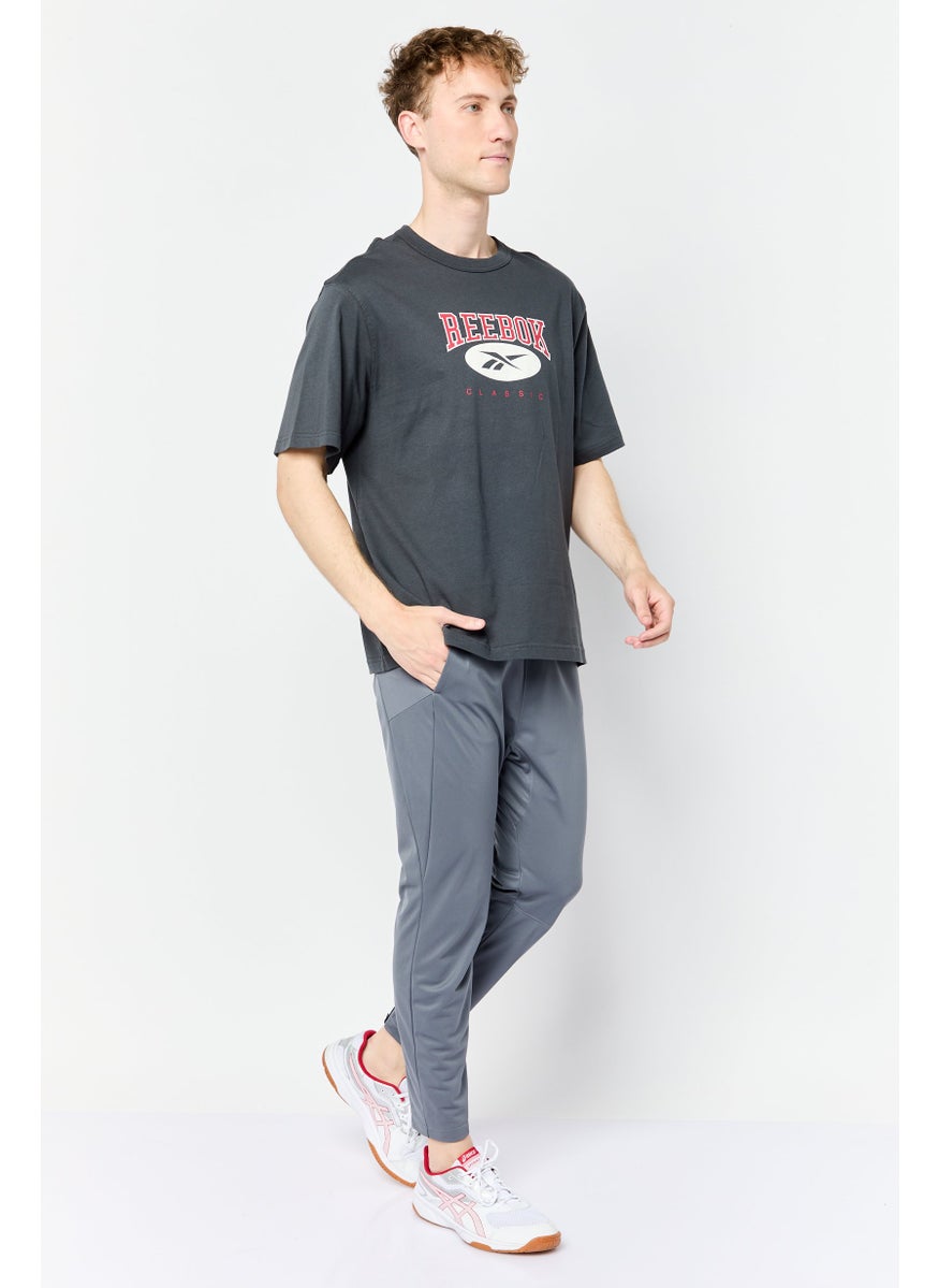 Men Sportswear Fit Short Sleeve Outdoor T-shirt, Grey