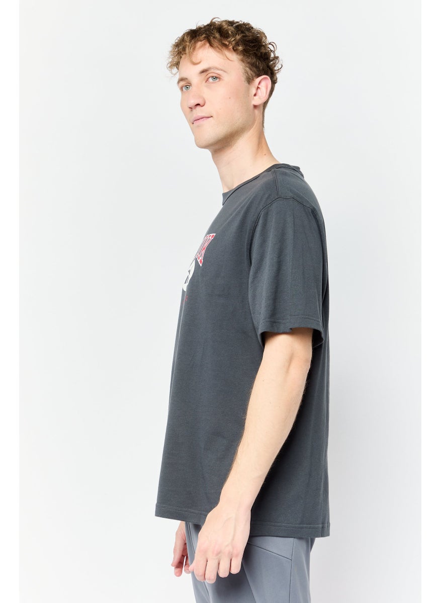 Men Sportswear Fit Short Sleeve Outdoor T-shirt, Grey