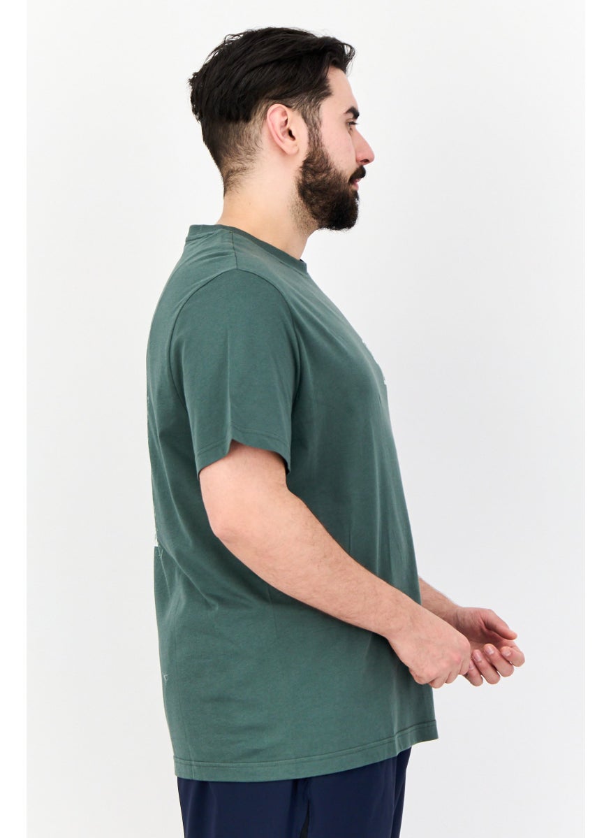 Men Sportswear Fit Short Sleeve Outdoor T-shirt, Green
