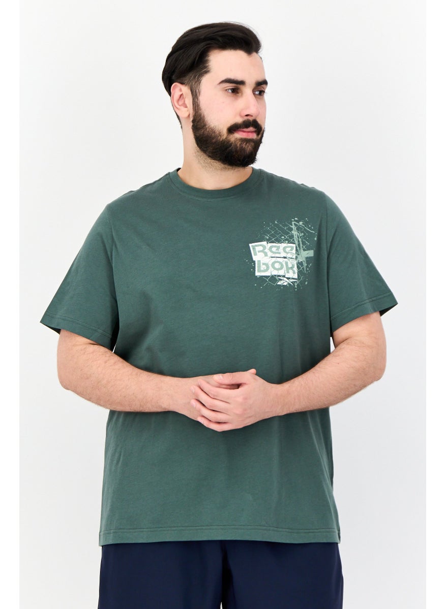 Men Sportswear Fit Short Sleeve Outdoor T-shirt, Green
