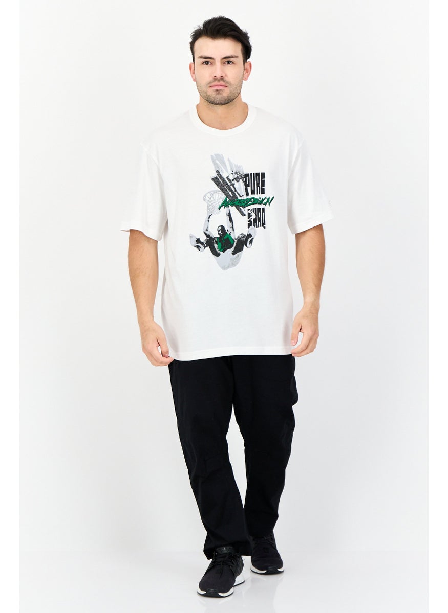 Men Sportswear Fit Short Sleeves Outdoor T-shirt, White
