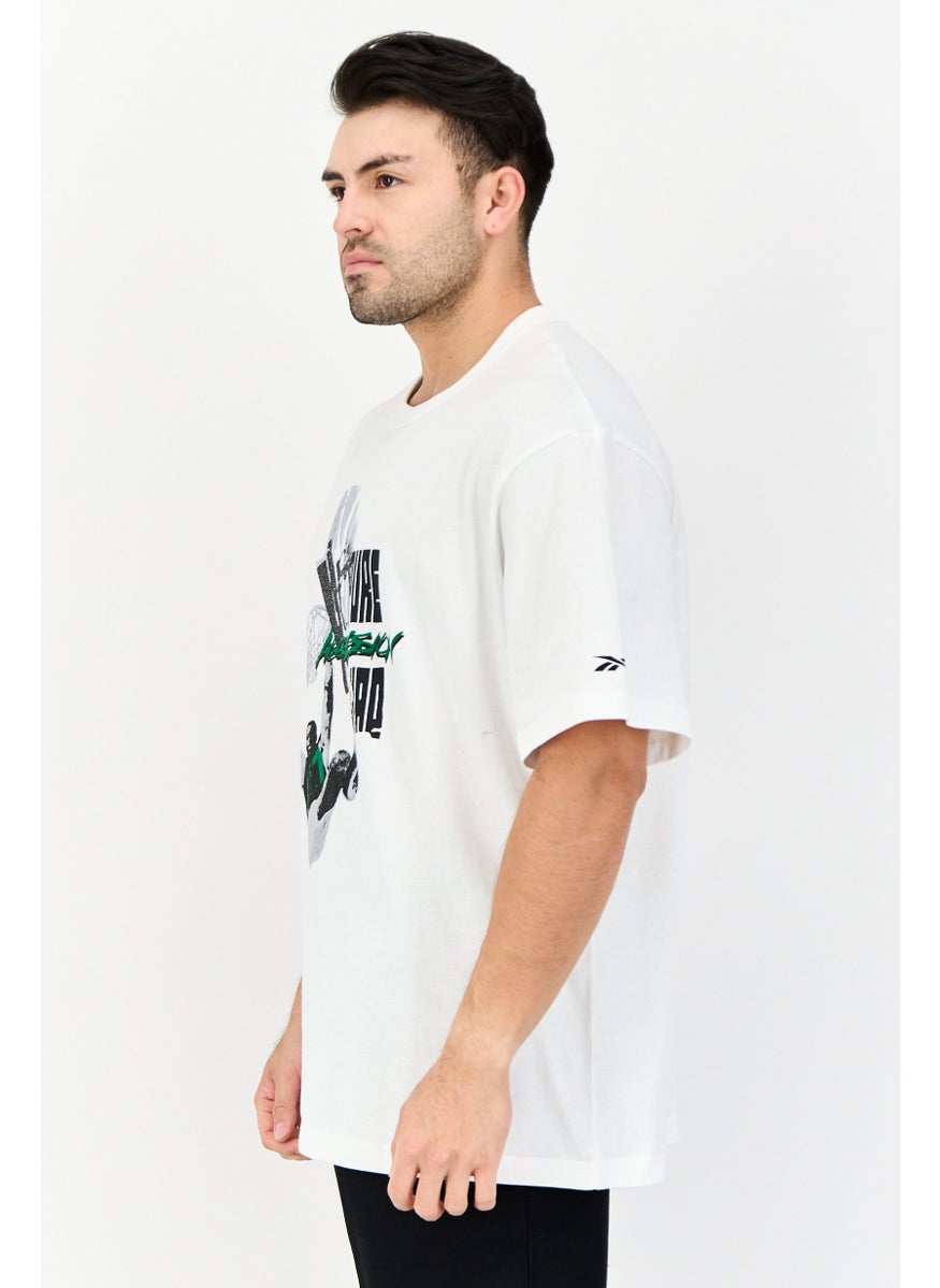Men Sportswear Fit Short Sleeves Outdoor T-shirt, White