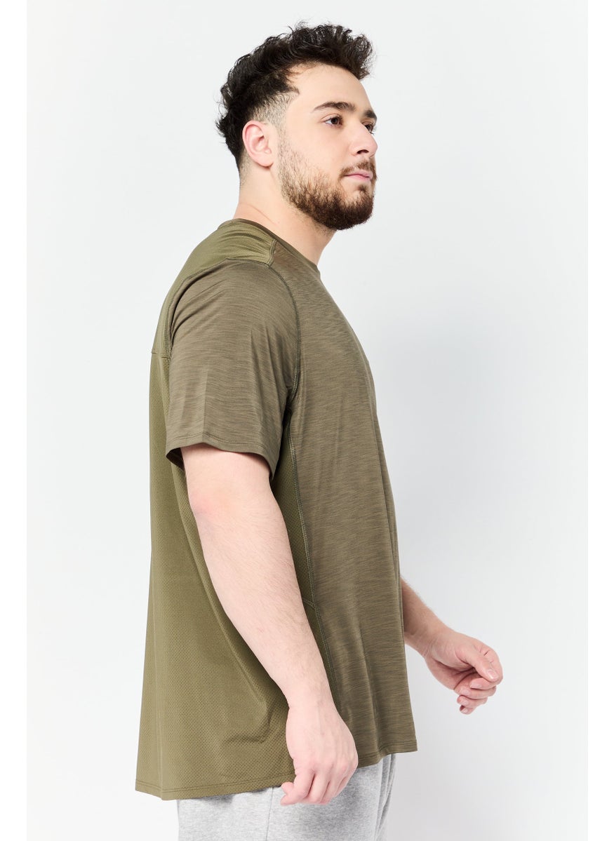 Men Sportswear Fit Short Sleeve Training T-Shirt, Olive
