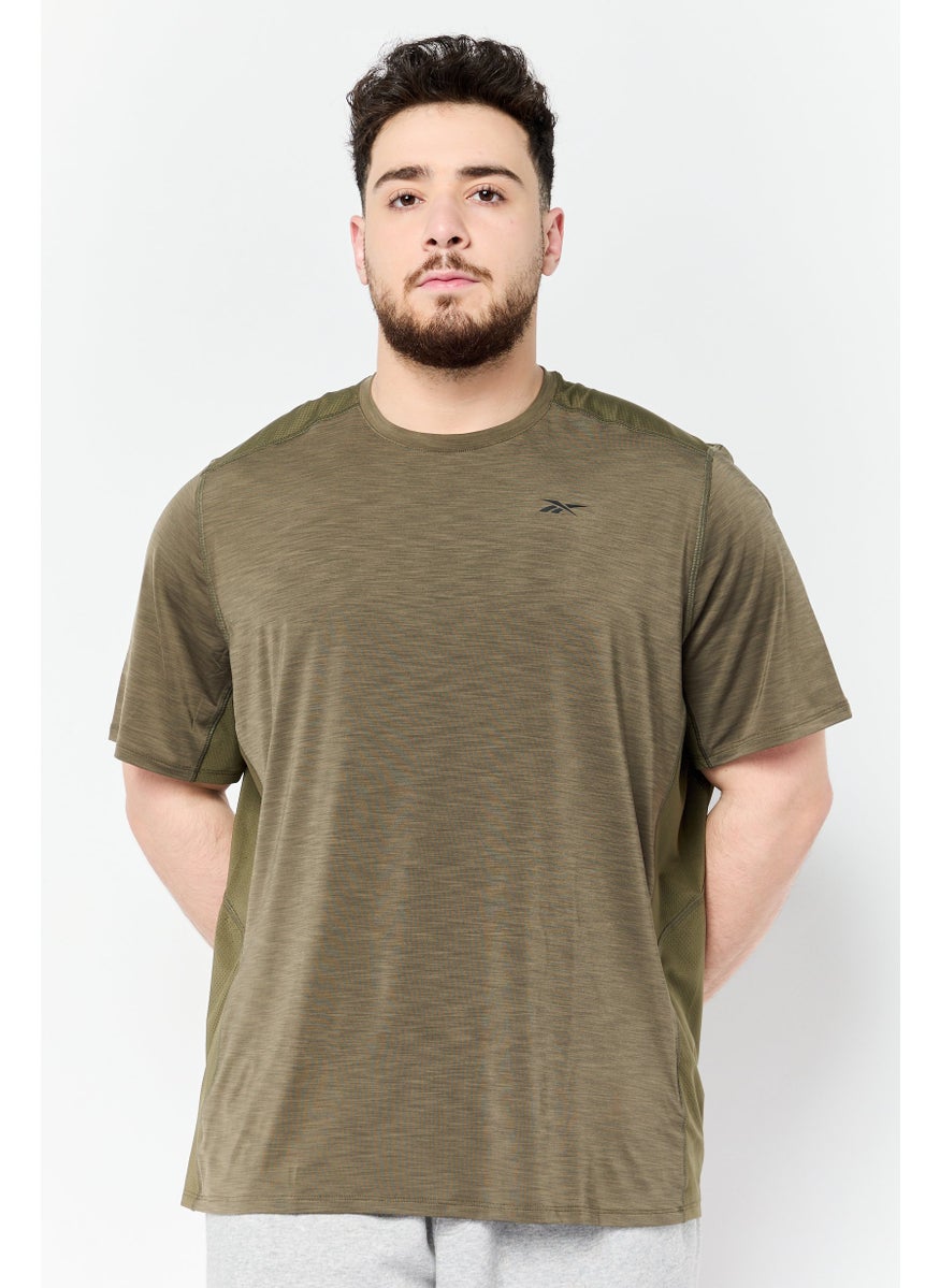 Men Sportswear Fit Short Sleeve Training T-Shirt, Olive