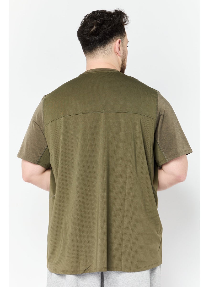 Men Sportswear Fit Short Sleeve Training T-Shirt, Olive