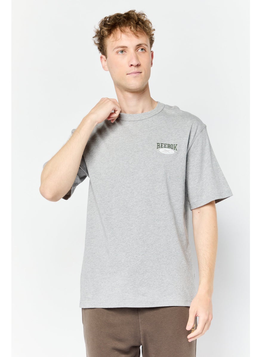 Men Sportswear Fit Short Sleeve Outdoor T Shirt, Grey