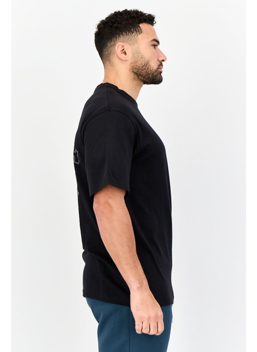 Men Sportswear Fit Short Sleeve Outdoor T-Shirt, Black