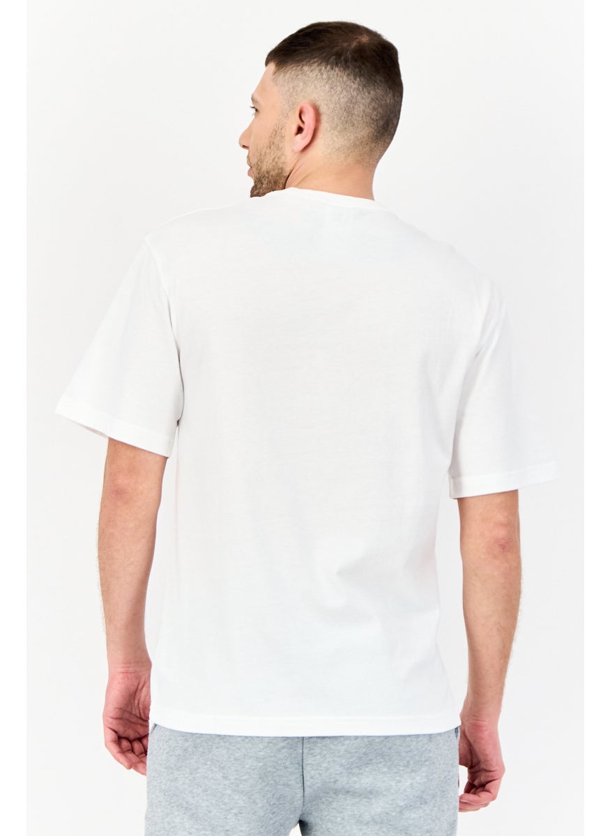Men Sportswear Fit Short Sleeve Outdoor T-Shirt, White