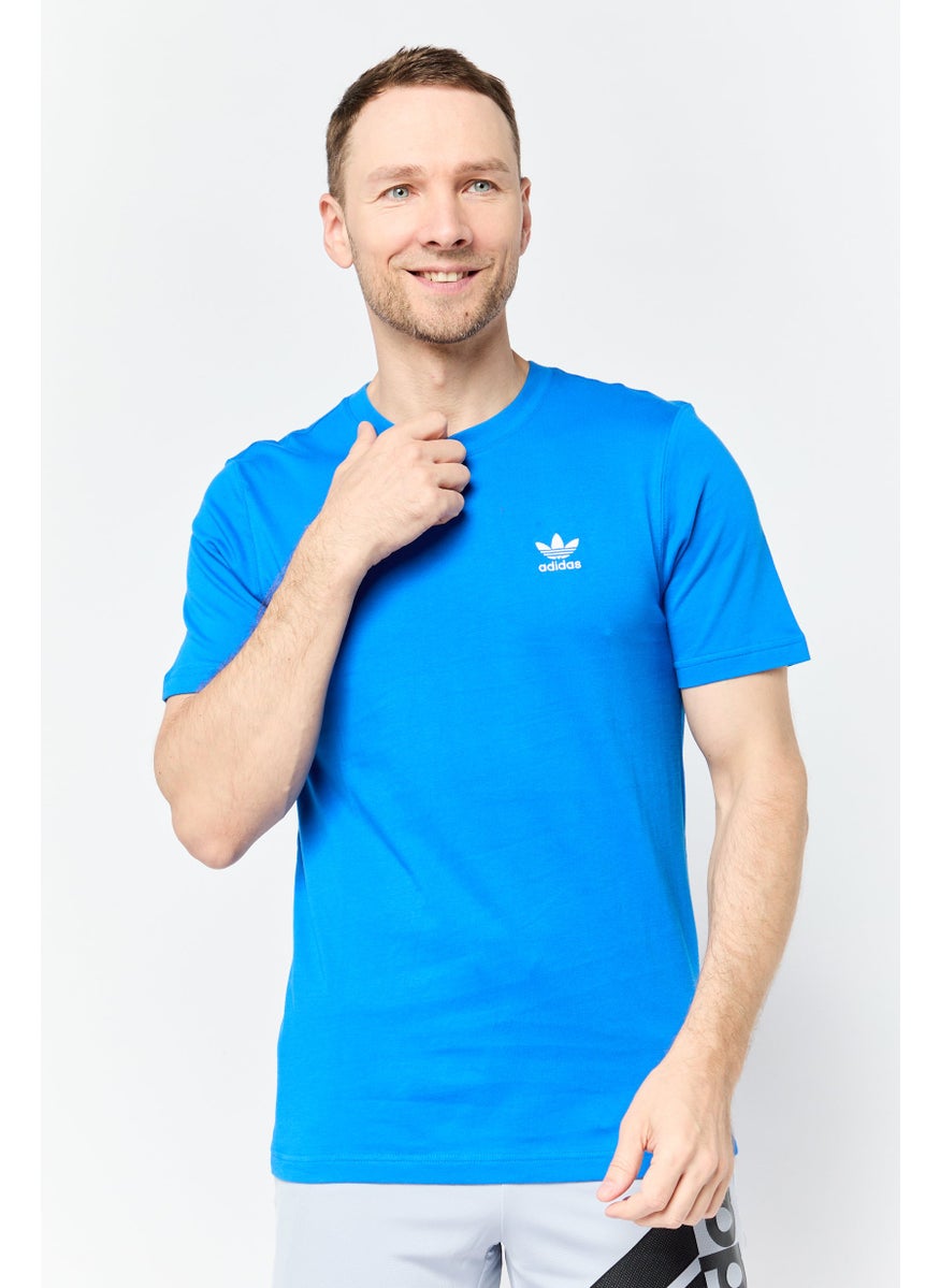 Men Sportswear Fit Short Sleeve Outdoor T-Shirt, Blue