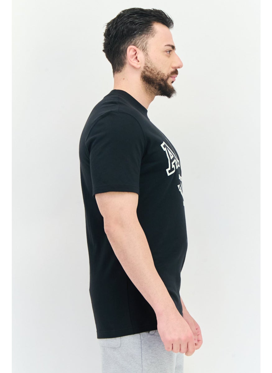 Men Sportswear Fit Short Sleeve Outdoor T-Shirt, Black