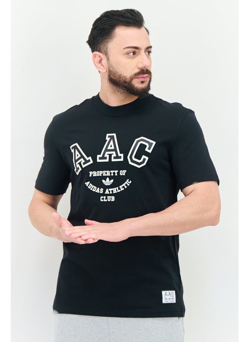 Men Sportswear Fit Short Sleeve Outdoor T-Shirt, Black